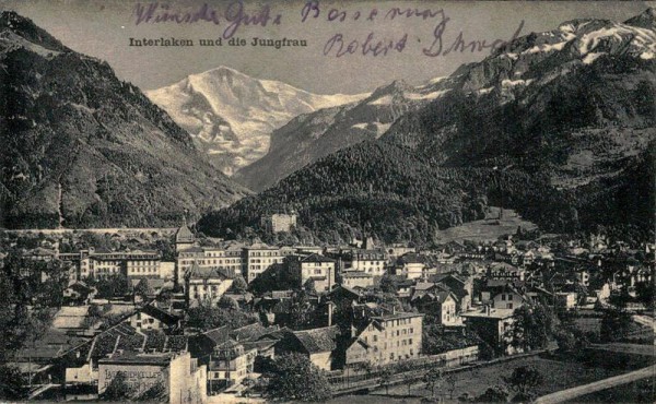 Interlaken und die Jungfrau Vorderseite