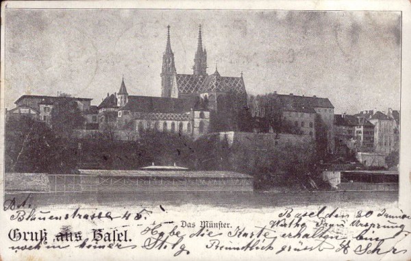 Gruss aus Basel. Das Münster. 1902