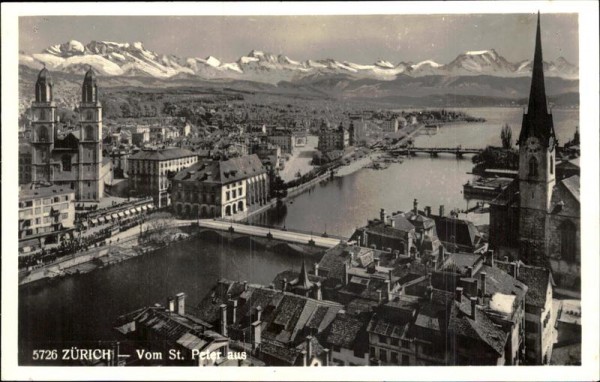 Zürich - Vom St. Peter aus Vorderseite