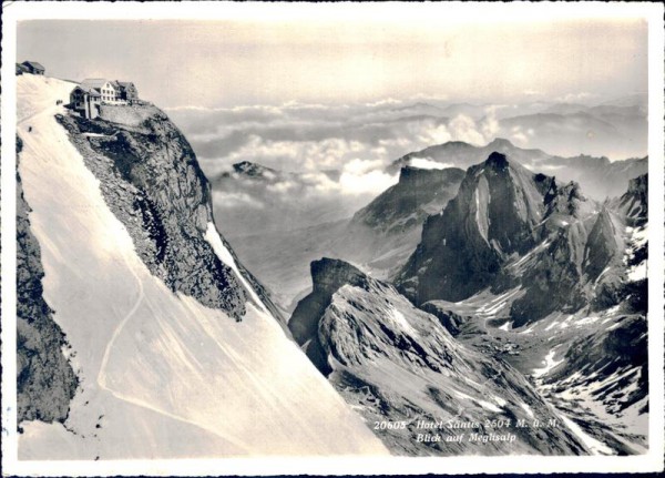 Hotel Säntis Blick auf Meglisalp Vorderseite