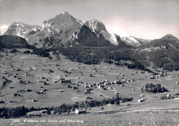 Wildhaus mit Säntis und Schafberg Vorderseite