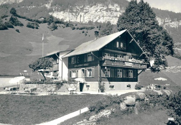 Gasthaus zum Bergli oberhalb Linthal Vorderseite