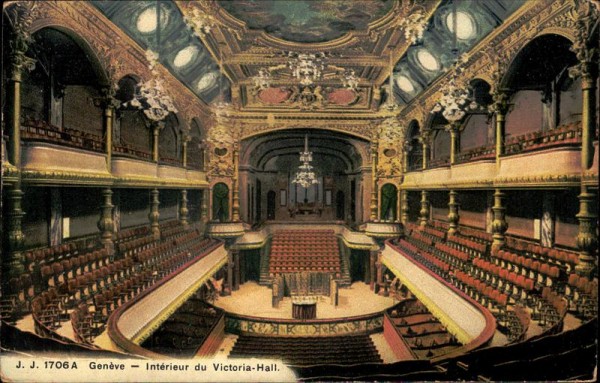 Genève - Intérieur du Victoria-Hall. Vorderseite
