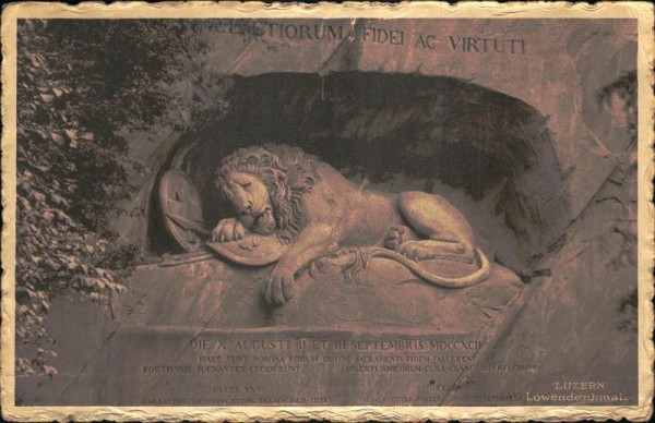 Löwendenkmal Luzern Vorderseite