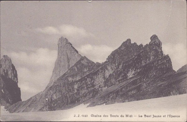 Chaîne des Dents du Midi, La Dent Jaune et L'Esperon Vorderseite
