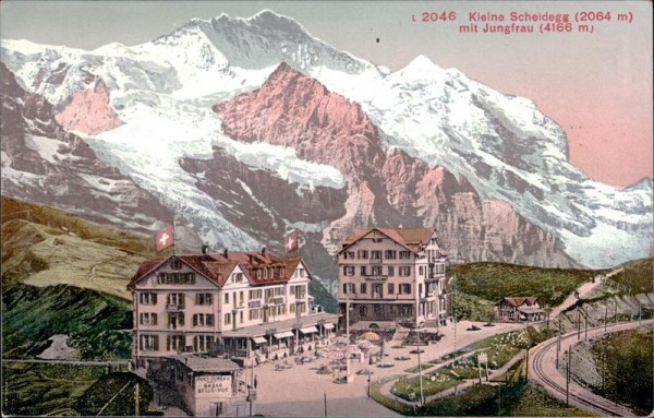 Kleine Scheidegg mit Jungfrau Vorderseite