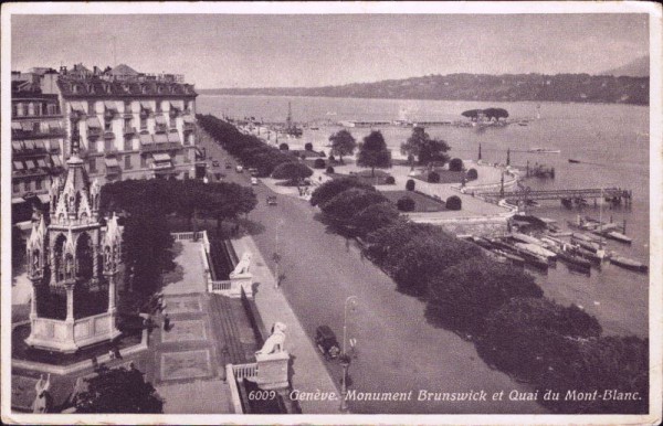 Genève - Monument Brunswick et Quai du Mont-Blanc