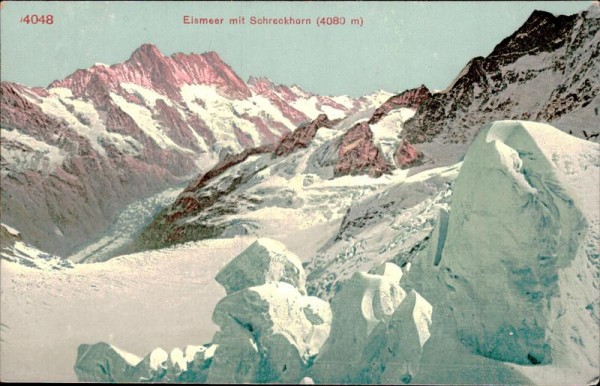 Eismeer mit Schreckhorn Vorderseite