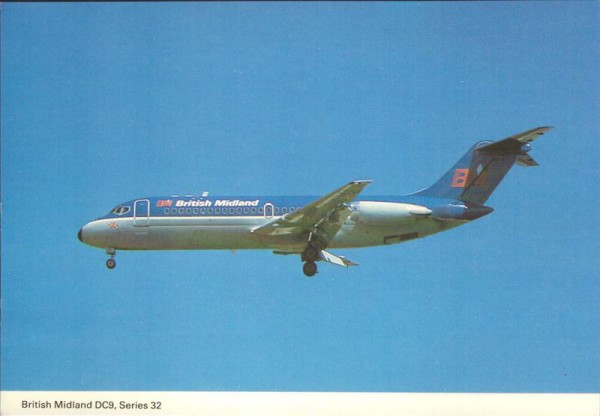 British Midland DC9, Series 32, London Vorderseite