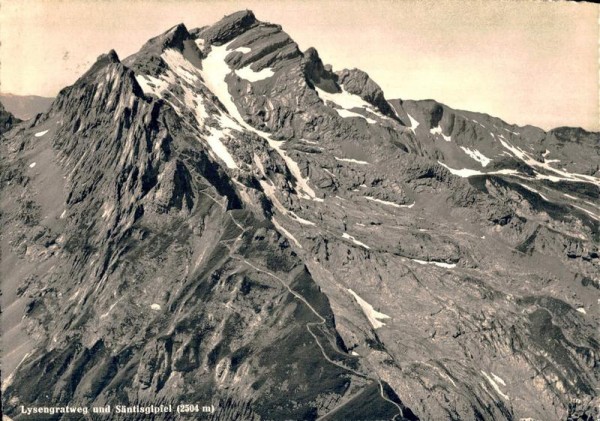 Lysengratweg und Säntisgipfel. 1947 Vorderseite