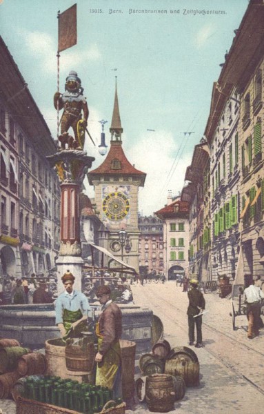 Bern - Bärenbrunnen und Zeitglockenturm