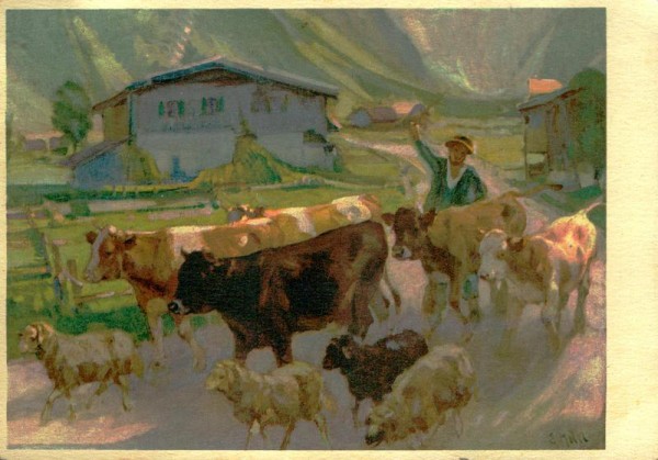 Ernst Hodel, Heimkehr von der Alp Vorderseite