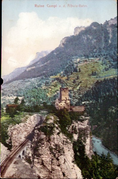 Ruine Campi an der Albula-Bahn