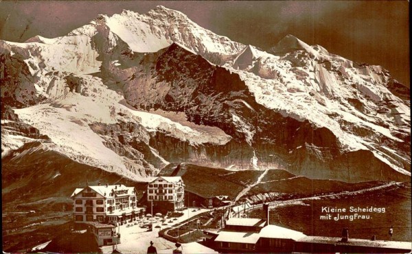 Kleine Scheidegg mit Jungfrau  Vorderseite