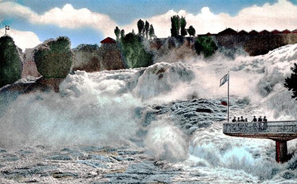 Rheinfall mit Schloss Laufen Vorderseite