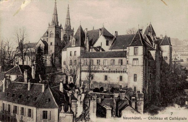 Château et Collégiale, Neuchâtel Vorderseite