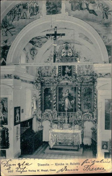 Disentlis - Kirche in Acletta Vorderseite