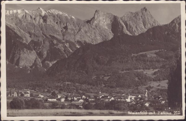 Maienfeld mit Falknis. 1940