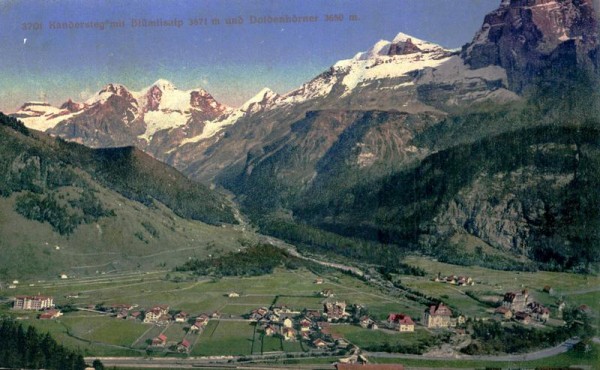 Kandersteg mit Blümlisalp und Doldenhörner Vorderseite