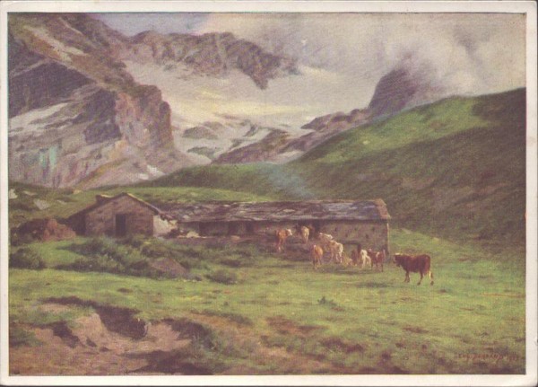 Eugène Burnand, Souvenir D'Anzeindaz Vorderseite