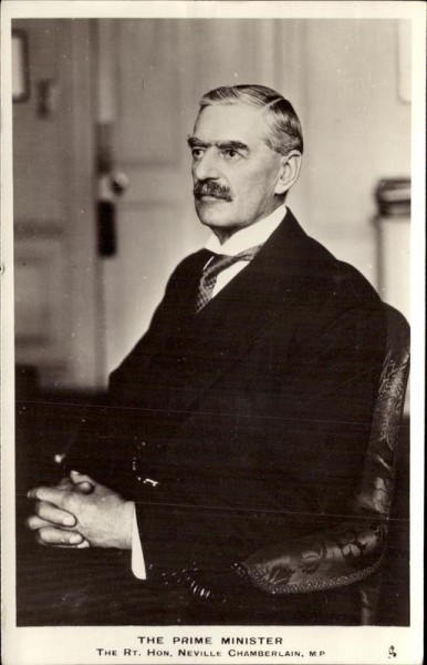 Premierminister Neville Chamberlain Vorderseite