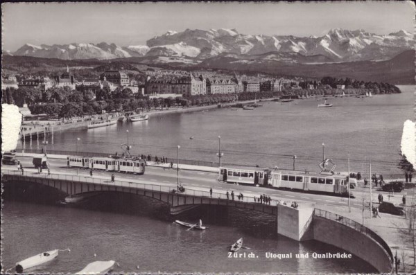 Zürich, Utoquai und Quaibrücke