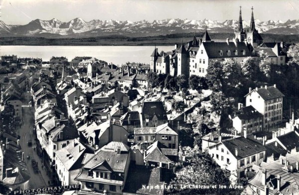 Neuchâtel - Le Château et les Alpes Vorderseite