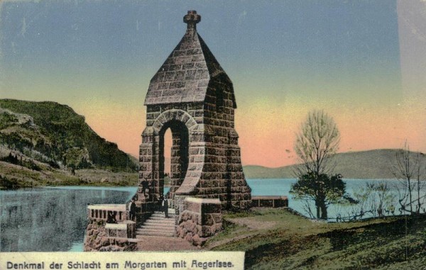Aegerisee, Denkmal der Schlacht am Morgarten Vorderseite