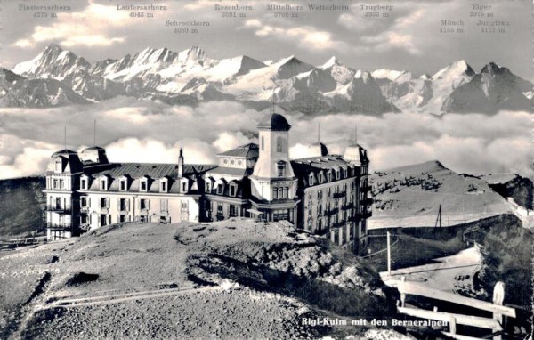 Rigi-Kulm mit den Berner Alpen Vorderseite