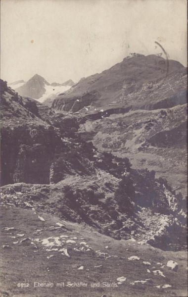 Ebenalp mit Schäfler und Säntis Vorderseite