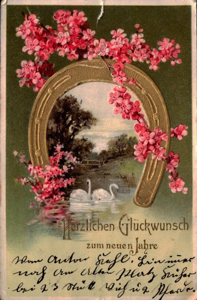 Hufeisen mit Blumen. 1903