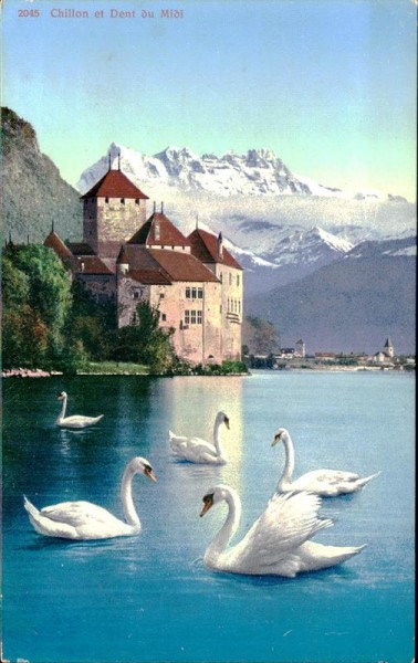 Château Chillon et Dent du Midi Vorderseite