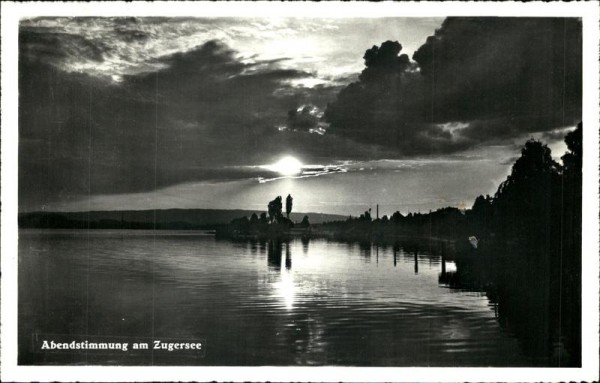 Abendstimmung am Zugersee. Vorderseite