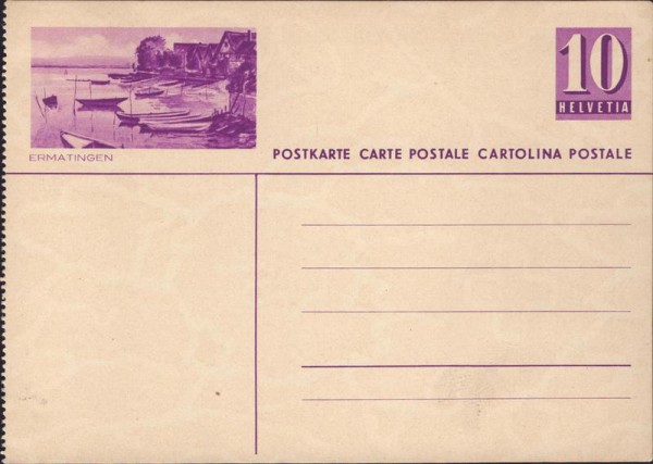Postkarte mit Bild von Ermatingen Vorderseite