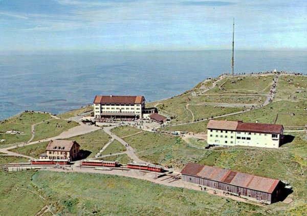 Bergstation mit Hotel & Fernsehturm, Rigi-Kulm Vorderseite