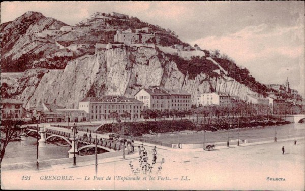 Grenoble - Le Pont de l'Esplanade et les Forts Vorderseite