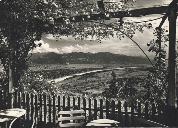 Meldegg. Blick auf Rheinebene und Vorarlberg Vorderseite