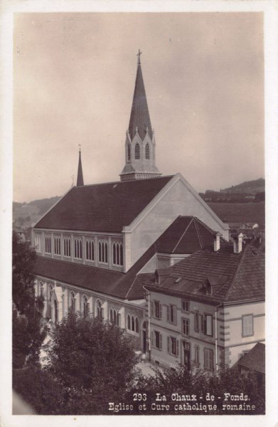 La Chaux-de-Fonds. Eglise et Cure catholique romaine