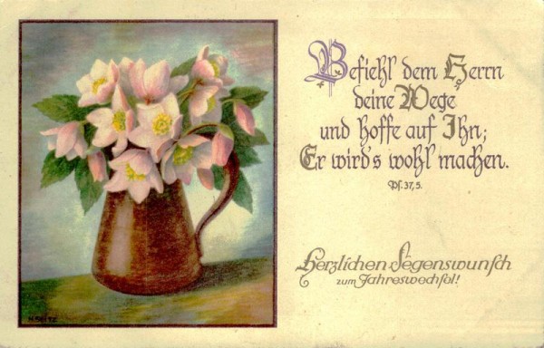 herzlichen Segenswunsch zum Jahreswechsel! Vorderseite