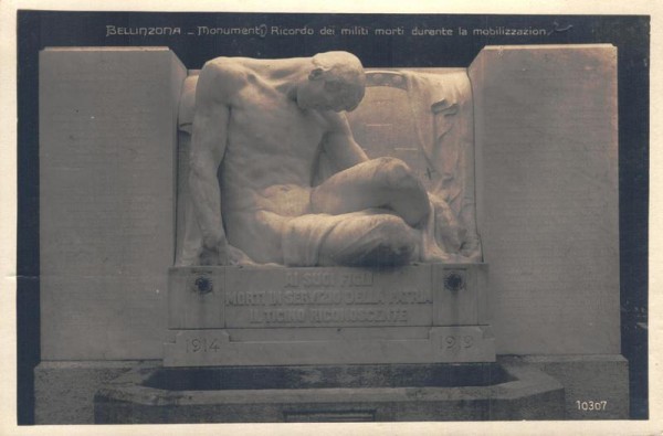 Bellinzona - Monumenti Ricardo dei militi morti durante la mobilizzazion Vorderseite