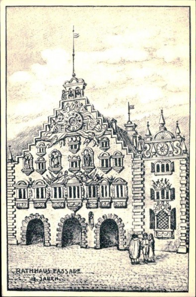 St. Gallen, Rathaus-Fassade Vorderseite