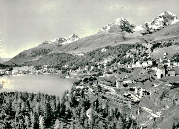 St. Moritz mit Piz Albana und Piz Julier Vorderseite