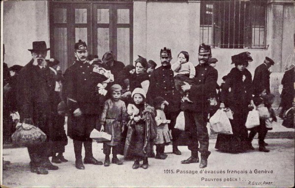 Passage d'évacués français à Genève Vorderseite