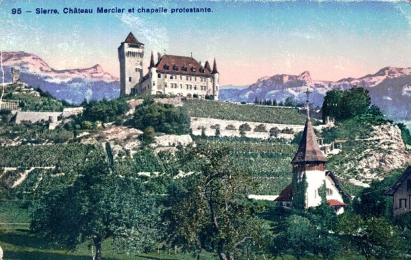 Sierre, Château Mercier et chapelle protestante Vorderseite