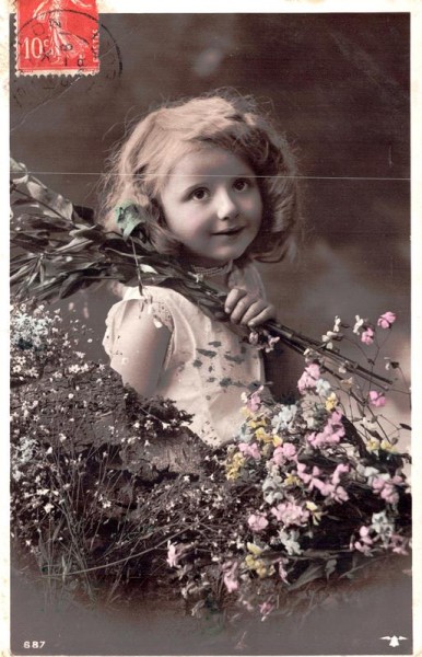 Mädchen mit Blumen Vorderseite