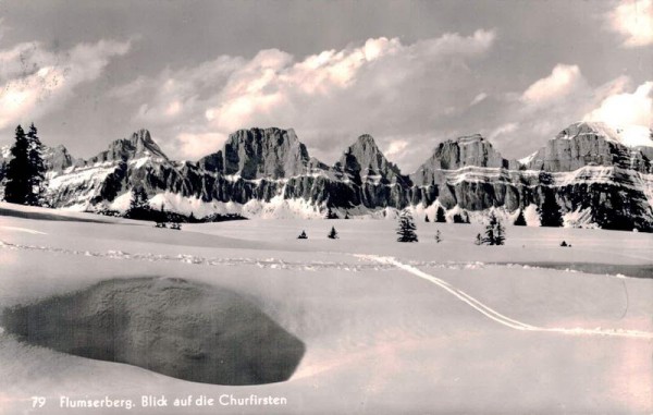 Flumserberg. Blick auf die Churfirsten Vorderseite