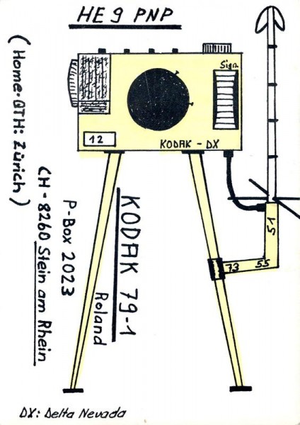 QSL- Karte, Kodak 79-1, Stein am Rhein Vorderseite