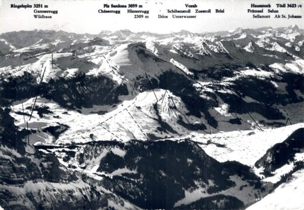 Blick vom Säntis auf das Skiparadies Obertoggenburg Vorderseite