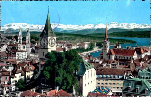 Zürich und die Alpen Vorderseite