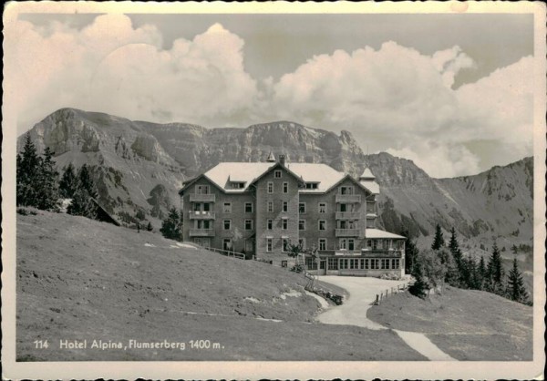 Hotel Alpina, Flumserberg (1400 m) Vorderseite